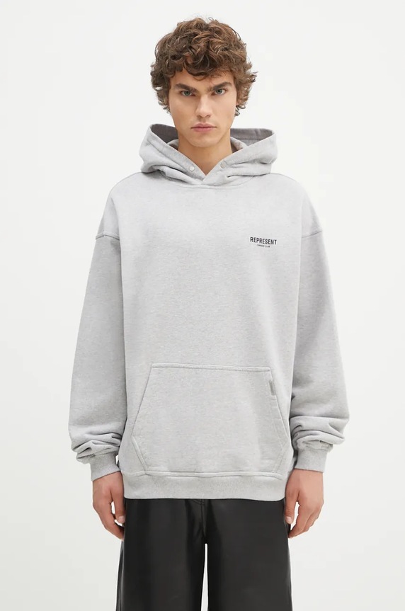 Abbigliamento Represent felpa in cotone Owners Club Hoodie OCM41113.158 grigio