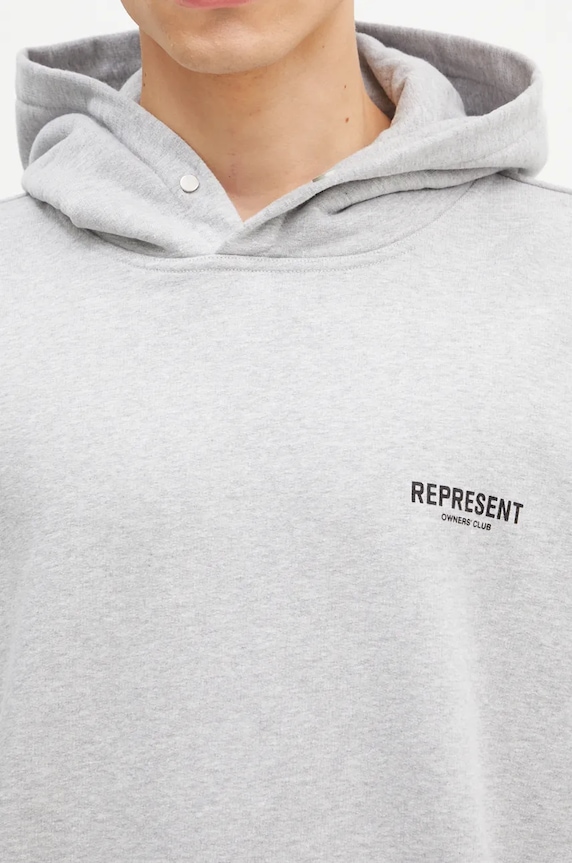 Represent felpa in cotone Owners Club Hoodie grigio OCM41113.158