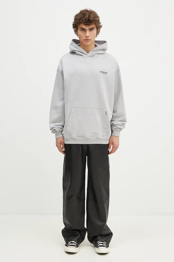 Represent felpa in cotone Owners Club Hoodie OCM41113.158 grigio