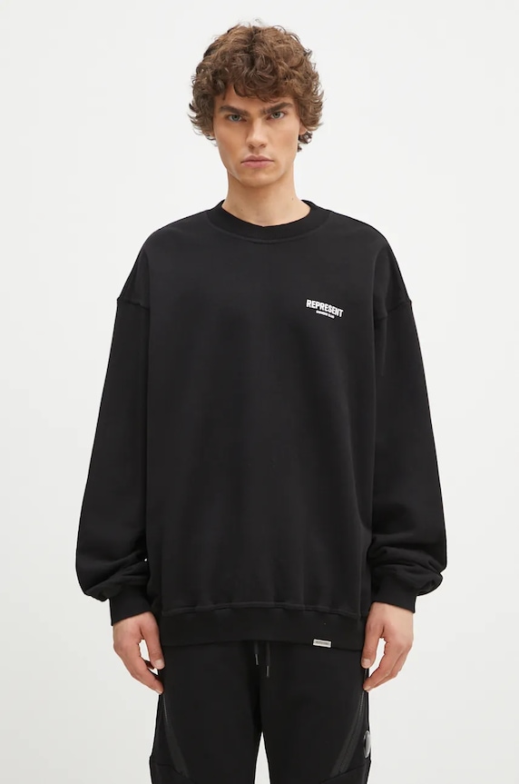 Abbigliamento Represent felpa in cotone Owners Club Sweater OCM41115.001 nero