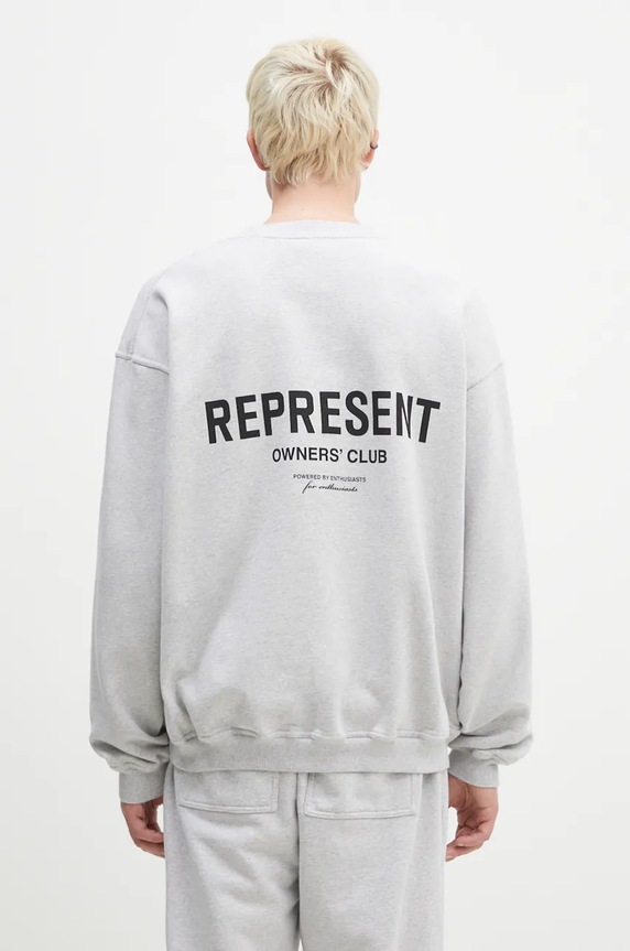 Abbigliamento Represent felpa in cotone Owners Club Sweater OCM41115.158 grigio