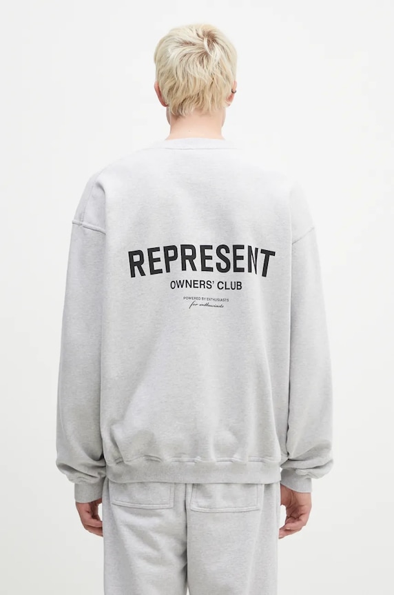 Abbigliamento Represent felpa in cotone Owners Club Sweater OCM41115.158 grigio