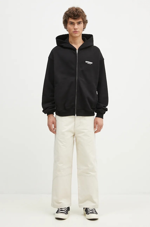 Бавовняна кофта Represent Represent Owners Club Zip Hoodie OCM41122.001 чорний