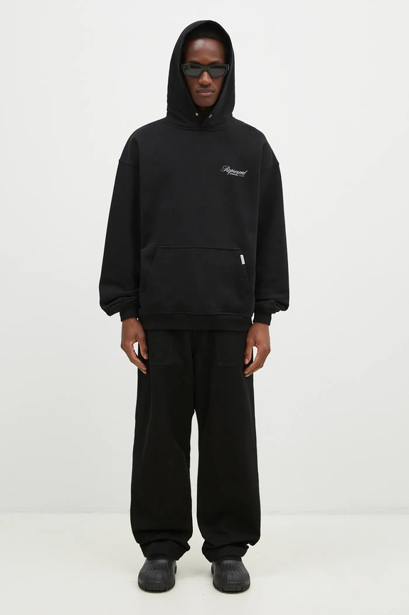 Represent felpa in cotone Represent Owners Club Script Hoodie OCM41200.001 nero
