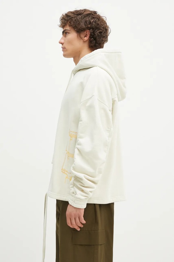 A-COLD-WALL* felpa in cotone Shroud Hoodie ACWMW205 beige AW24