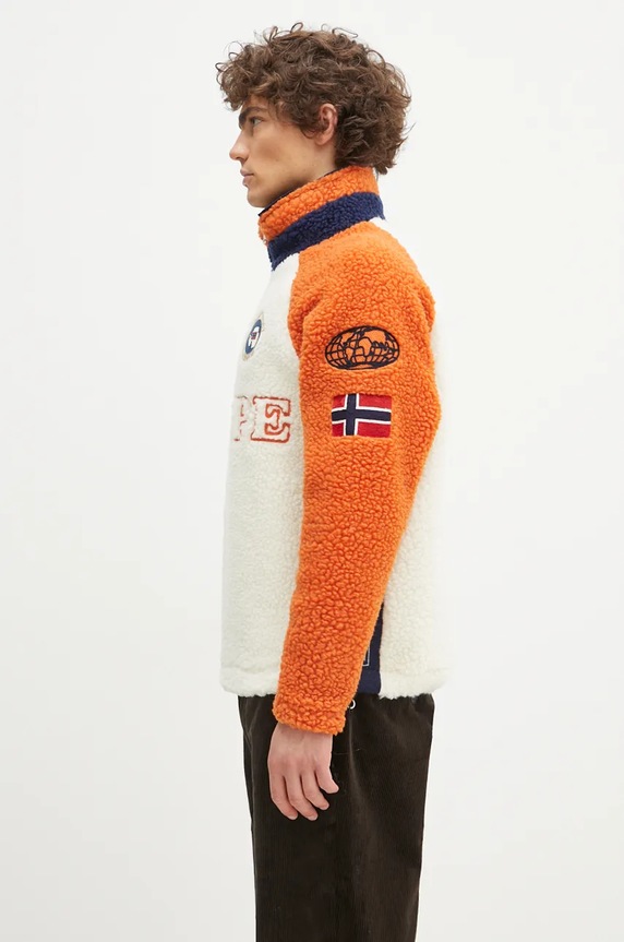 Napapijri bluza polarowa Equipe Fleece NP0A4IK6MO91 beżowy AW24