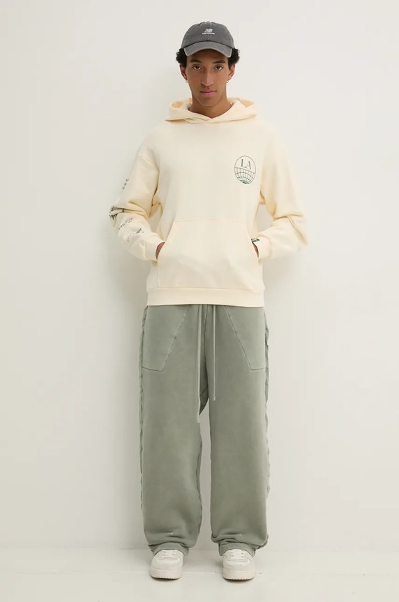 Памучен суичър adidas Originals JJ4038 бежов AW24