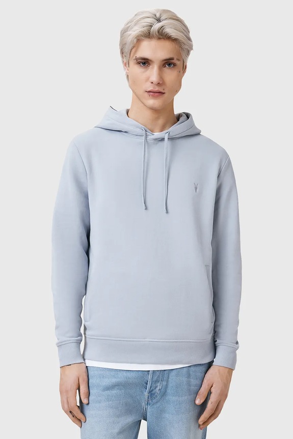 AllSaints mikina s kapucí RAVEN OTH HOODY modrá M003NZ