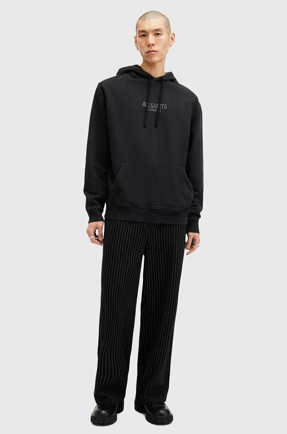 Bavlněná mikina AllSaints BONES OTH HOODY M005NB černá