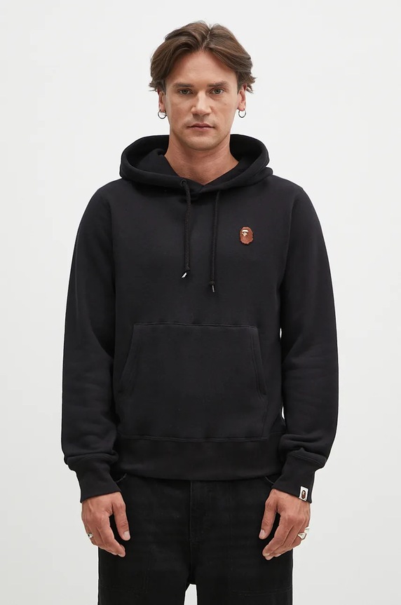 A Bathing Ape cotton sweatshirt One Point Pullover cotton black 1K80114007