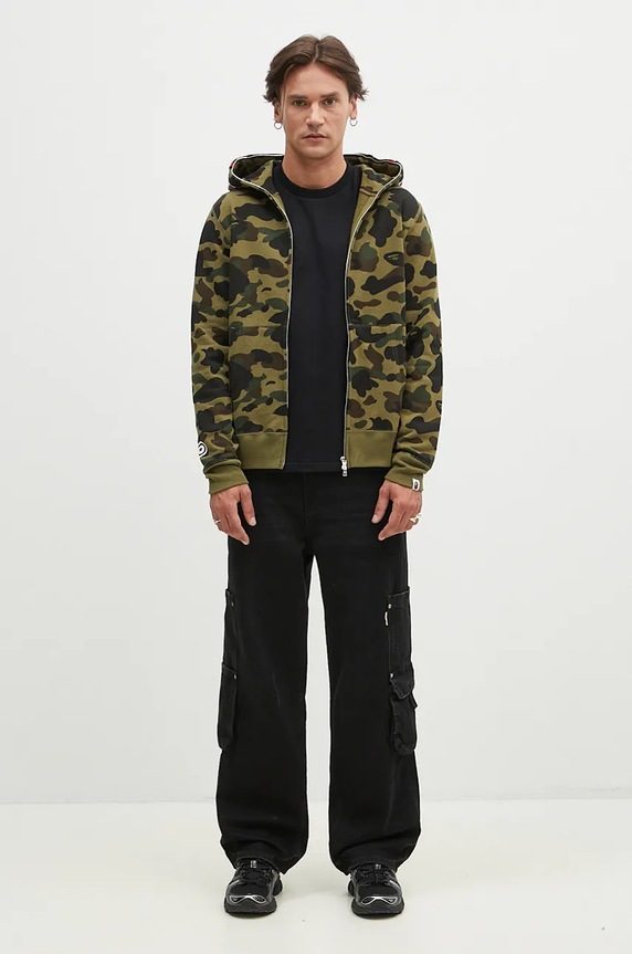 A Bathing Ape bluza bawełniana 1St Camo 2Nd Shark Full Zip 1K80115004