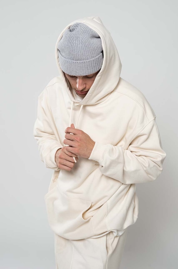Памучен суичър Flowers for Society Basic Hoodie FFSAPP095 бял AW24