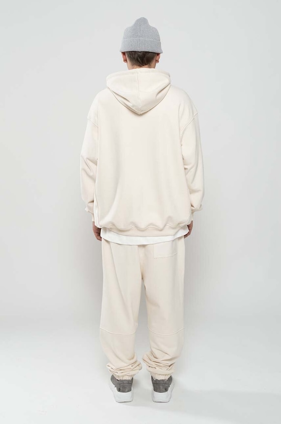 Памучен суичър Flowers for Society Basic Hoodie бял FFSAPP095