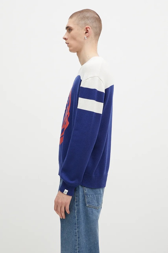 Светр з домішкою кашеміру Billionaire Boys Club Astro Knitted Crewneck B24325 темно-синій AW24
