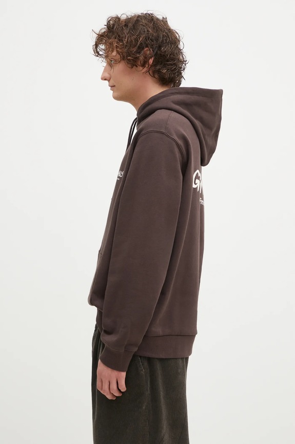 Gramicci cotton sweatshirt Original Fredm Hoded Sweatshrt G4FU.J113 brown AW24