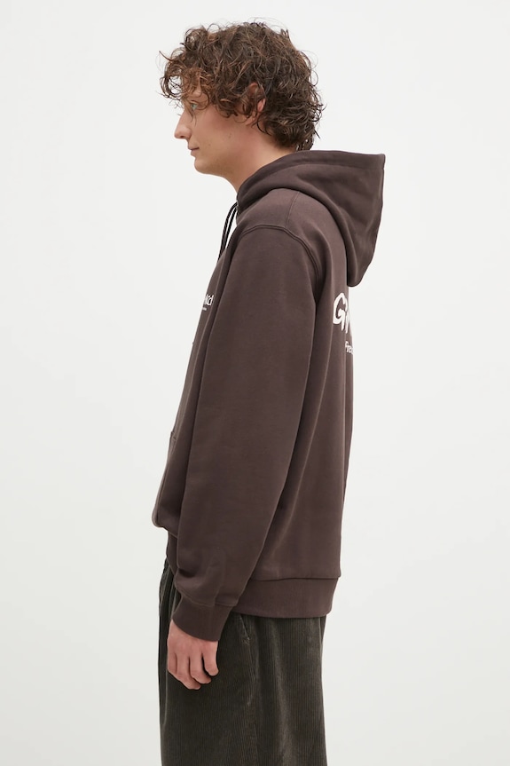 Gramicci cotton sweatshirt Original Fredm Hoded Sweatshrt G4FU.J113 brown AW24