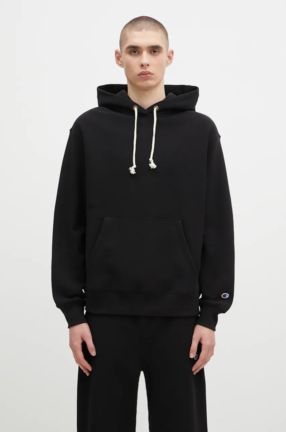 Dukserica Champion Hooded Sweatshirt bez uzorka crna 220705