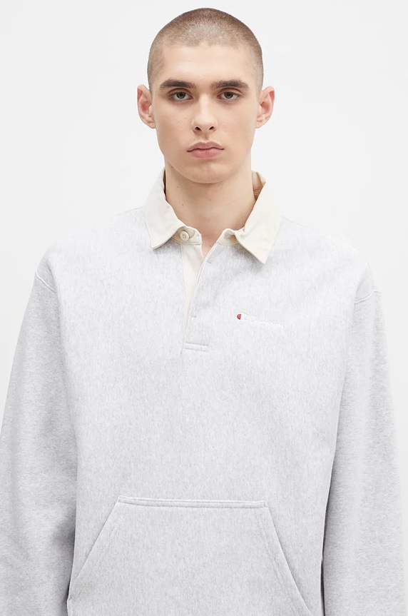Суичър Champion Polo Neck Sweatshirt сив 220708