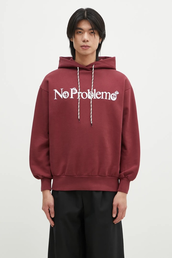 No Problemo cotton sweatshirt Funghi Problemo cotton maroon NP20014.02