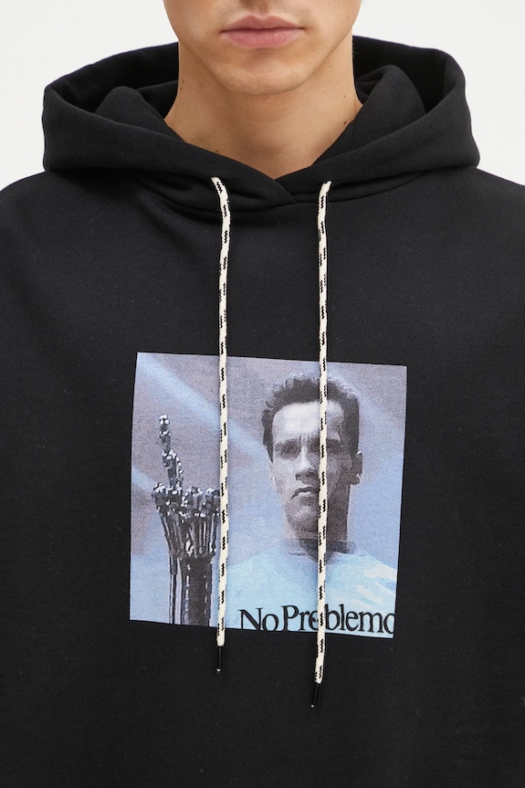 Памучен суичър No Problemo I ll Be Back Hoodie черен NP20015.02