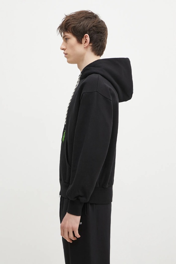 No Problemo cotton sweatshirt Mini Alien Zip Through Hoodie NP20030.02 black AW24