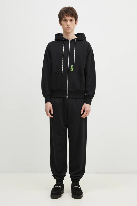 No Problemo cotton sweatshirt Mini Alien Zip Through Hoodie NP20030.02 black