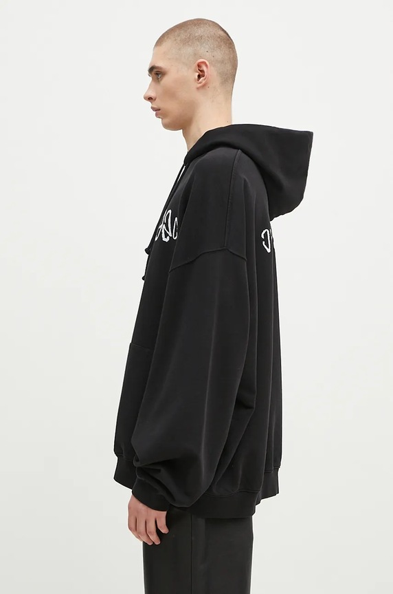 032C cotton sweatshirt ''Sos'' Bubble Hoodie F24.URC.0631.050 black AW24