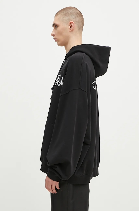 032C cotton sweatshirt ''Sos'' Bubble Hoodie F24.URC.0631.050 black AW24