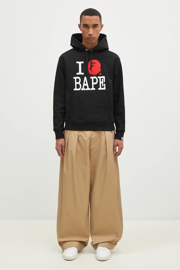 A Bathing Ape cotton sweatshirt I Love Bape Pullover 1K80114005 black