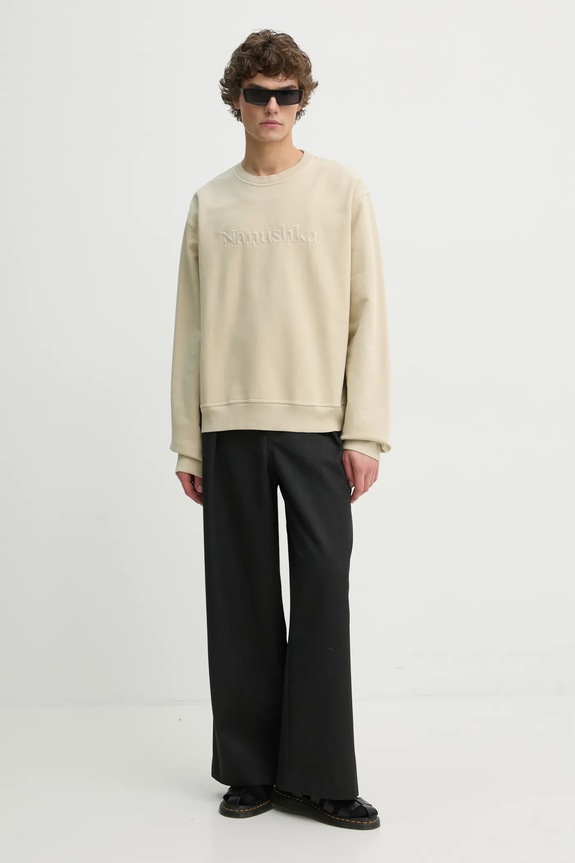 Nanushka hanorac de bumbac REMY NU24CRSH00273 bej AW24