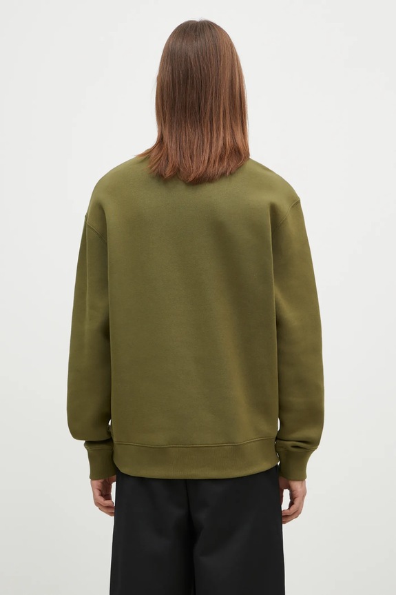 Одежда Хлопковая кофта Maison Kitsuné Bold Fox Head Patch MM00316KM0307 зелёный