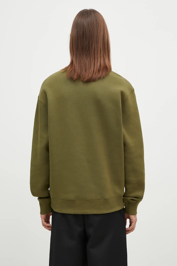 Одежда Хлопковая кофта Maison Kitsuné Bold Fox Head Patch MM00316KM0307 зелёный