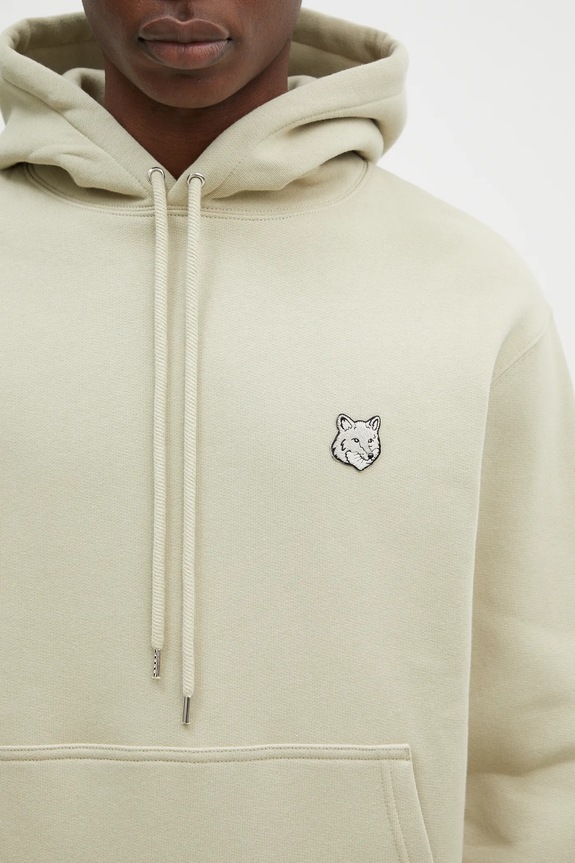 Maison Kitsuné cotton sweatshirt Bold Fox Head Patch green MM00713KM0307