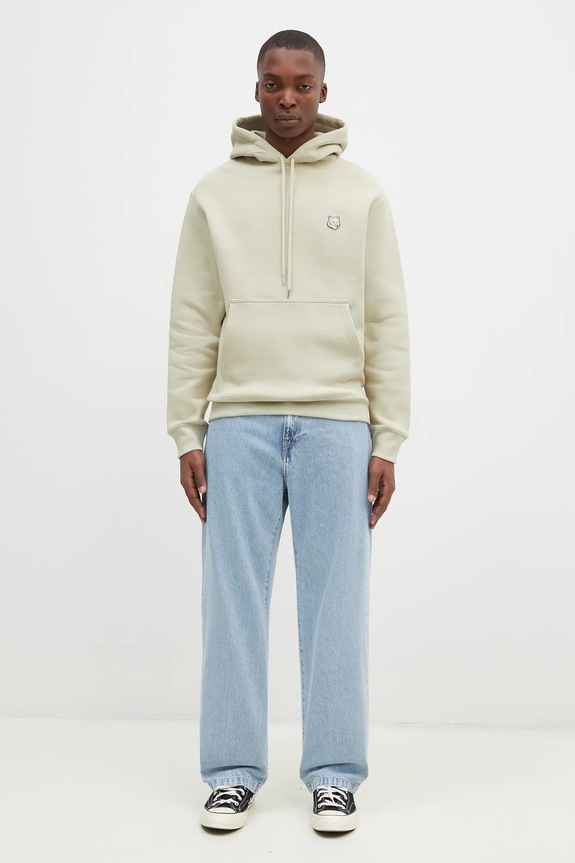 Maison Kitsuné cotton sweatshirt Bold Fox Head Patch MM00713KM0307 green