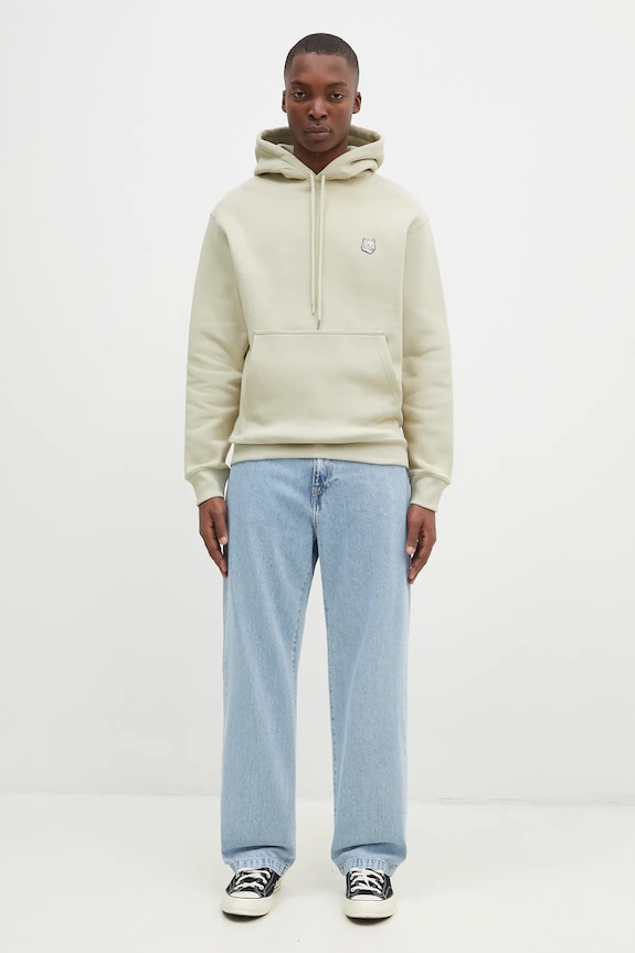 Maison Kitsuné cotton sweatshirt Bold Fox Head Patch MM00713KM0307 green
