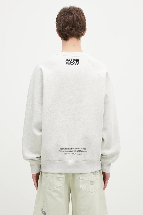 Дрехи Суичър AAPE Moon Face Logo AAPSWMB319XAN сив