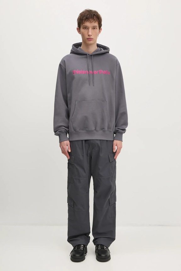 thisisneverthat hanorac de bumbac T-Logo Hoodie TN243TSWHO01 gri