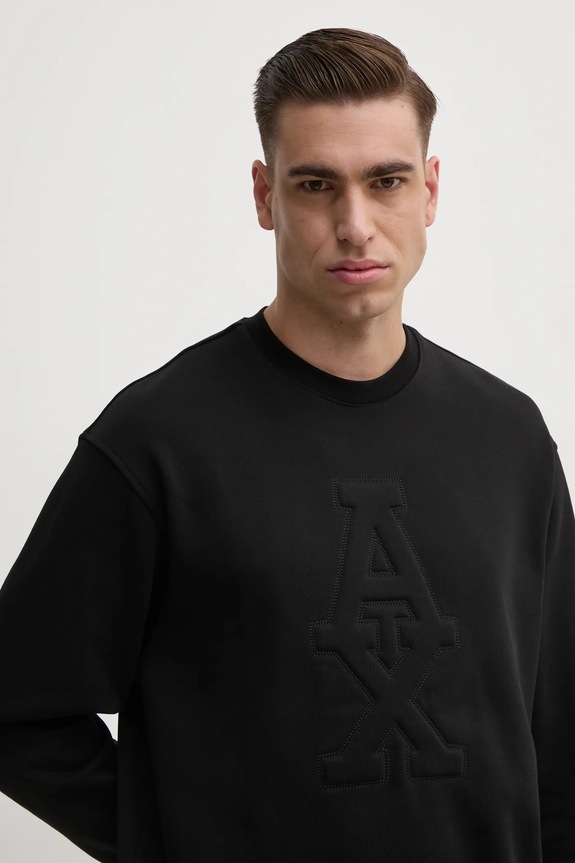 Armani Exchange bluza bawełniana czarny 6DZMLF.ZJ4XZ