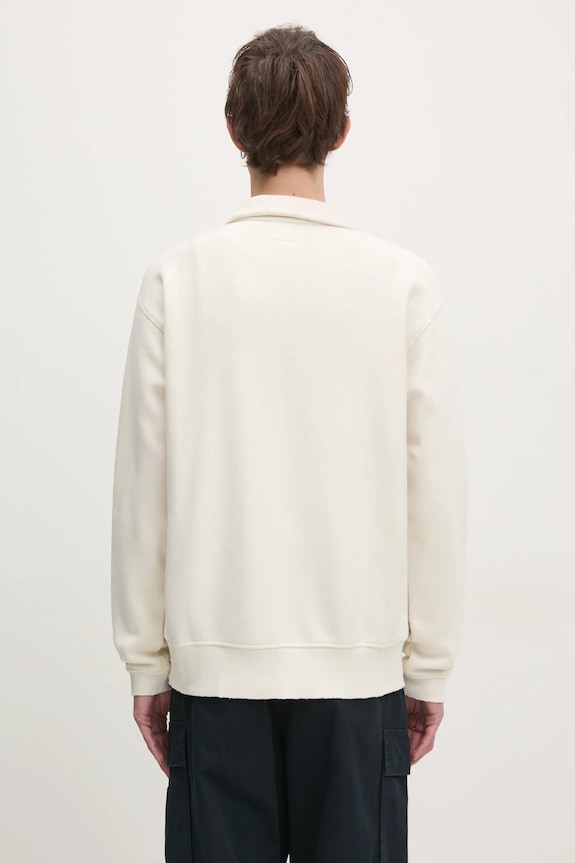 Abbigliamento thisisneverthat felpa Damaged Half Zip Polo Sweatshirt TN243TSWOW02 beige