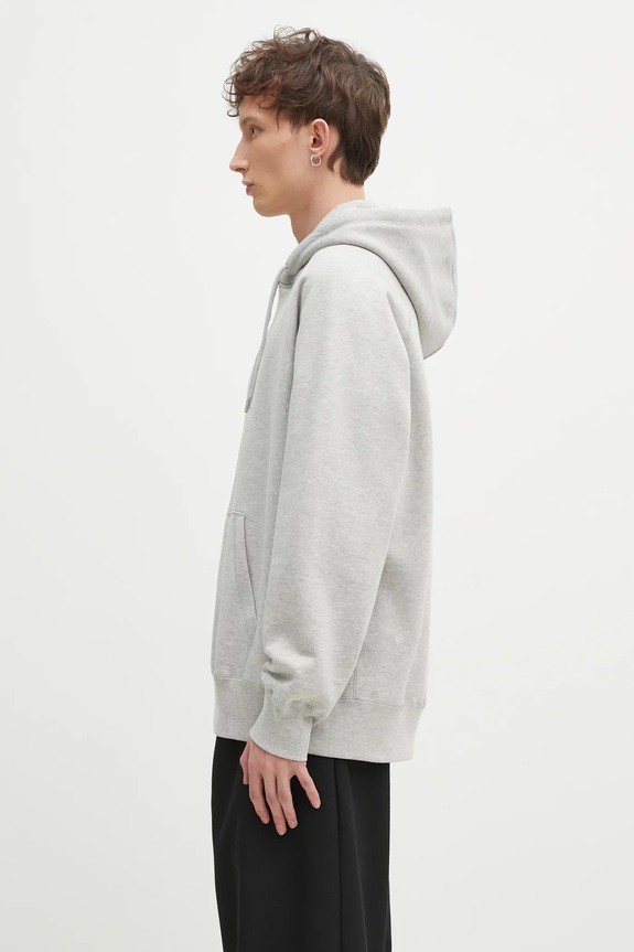 Wood Wood bluza bawełniana Fred hoodie 25217 30250243 szary AW24