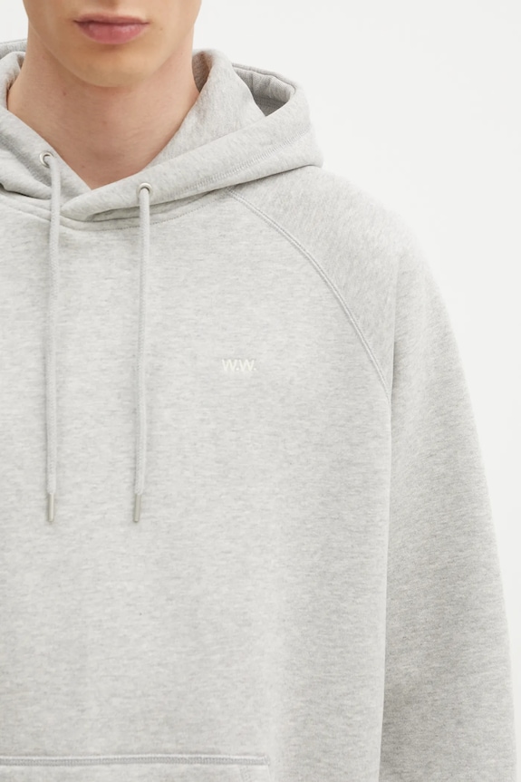 Wood Wood bluza bawełniana Fred hoodie 25217 szary 30250243