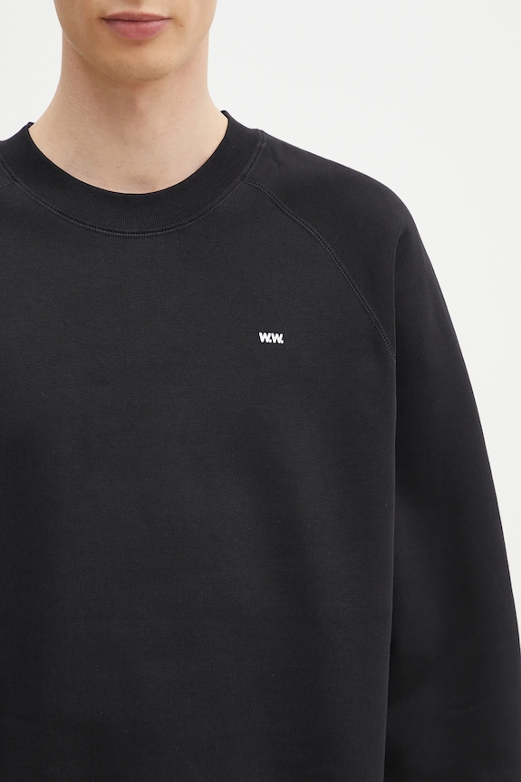 Бавовняна кофта Wood Wood Hester sweatshirt чорний 30250244