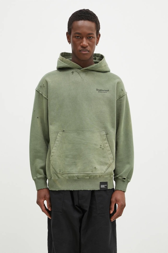 NEIGHBORHOOD cotton sweatshirt cotton green 242OKNH.CSM02