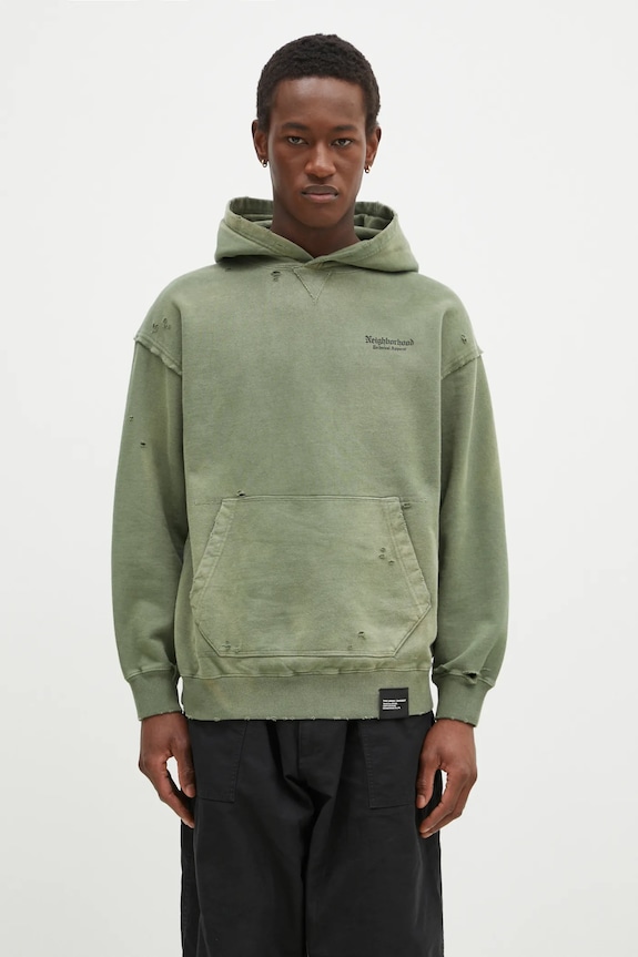 NEIGHBORHOOD cotton sweatshirt cotton green 242OKNH.CSM02
