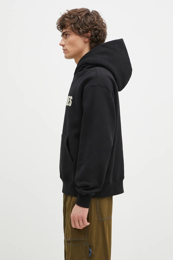 PLEASURES sweatshirt Wave Quilted P24W007 black AW24