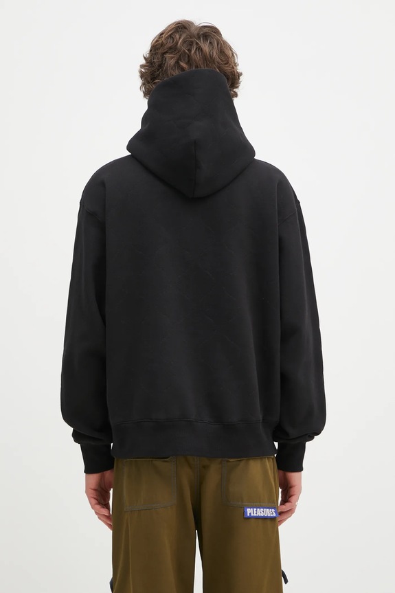 Clothing PLEASURES sweatshirt Wave Quilted P24W007 black