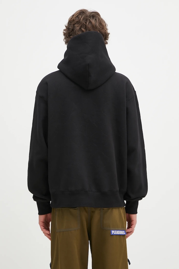 Clothing PLEASURES sweatshirt Wave Quilted P24W007 black