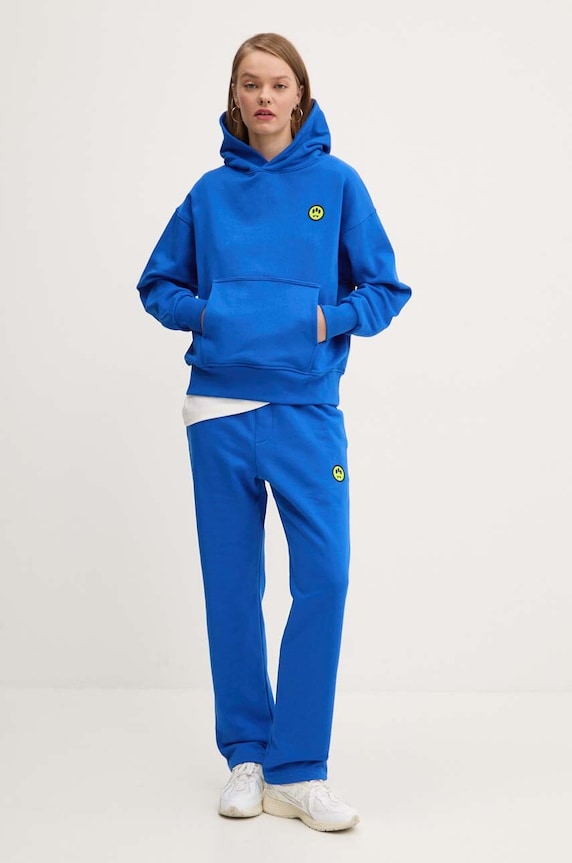 Odzież Barrow bluza bawełniana F4BWUAHS138 niebieski