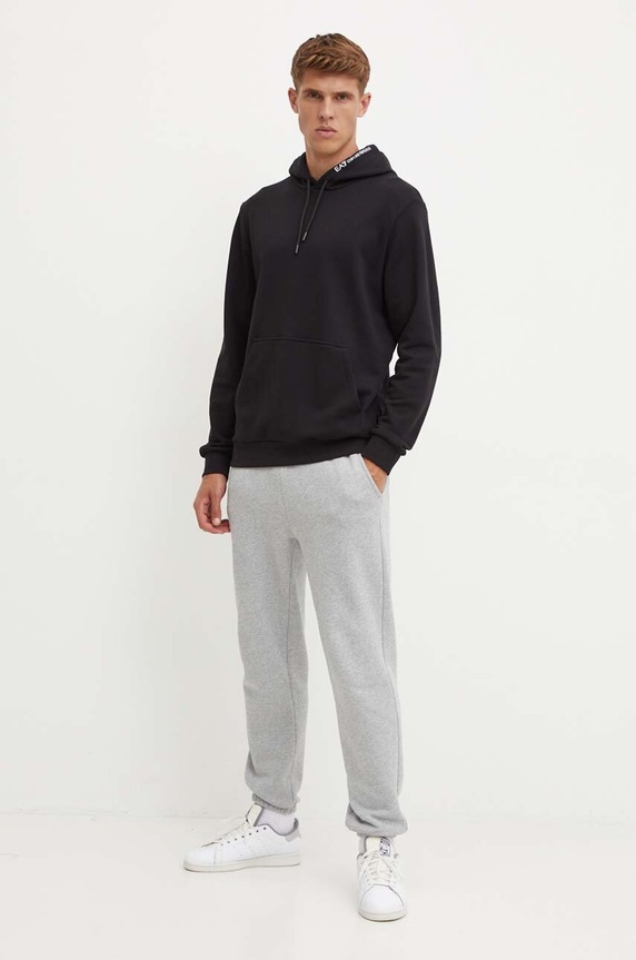 Pamučna dukserica EA7 Emporio Armani PJTKZ.6DUM13.1200 crna AW24