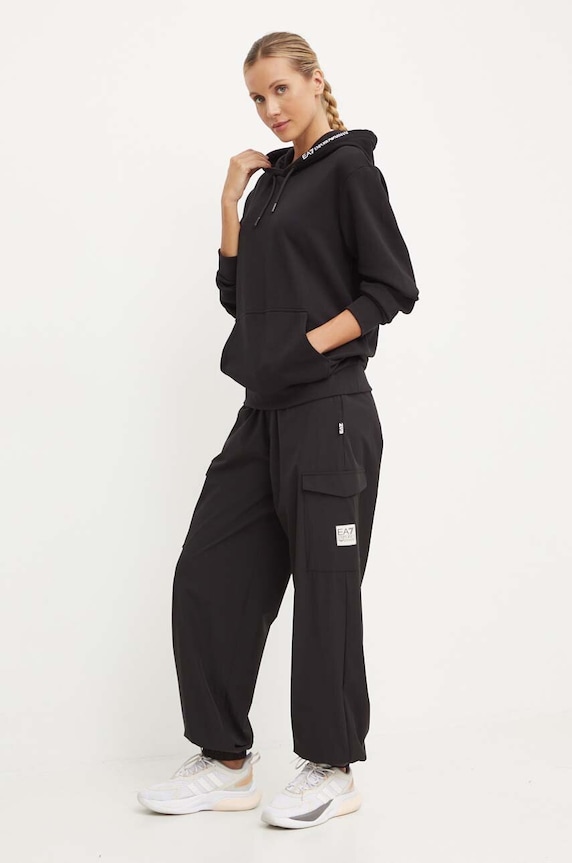 Odjeća Pamučna dukserica EA7 Emporio Armani PJTKZ.6DUM13.1200 crna